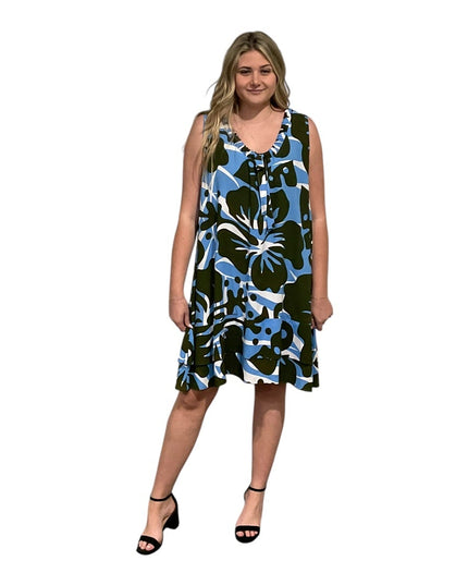 Hibiscus Short Sleeve Dress