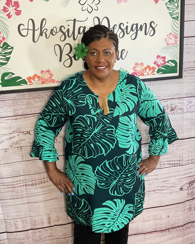 V-NECK DRAWSTRING KAFTAN