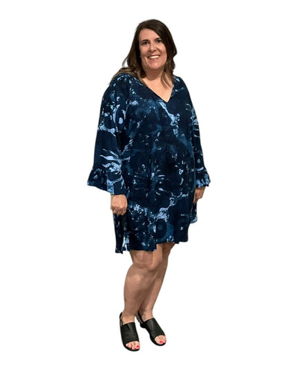 Stone wash drawstring kaftan