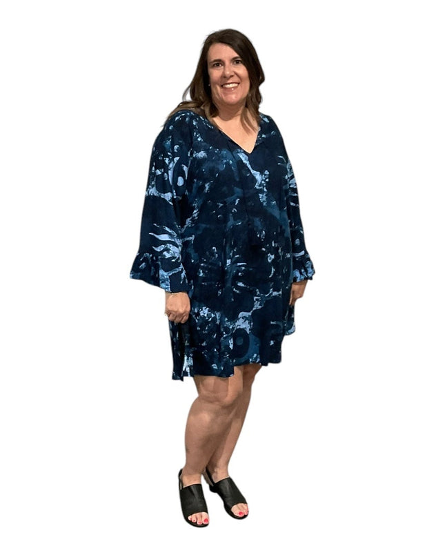 Stone wash drawstring kaftan