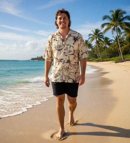 HIBISCUS PRINT MEN'S SHIRT