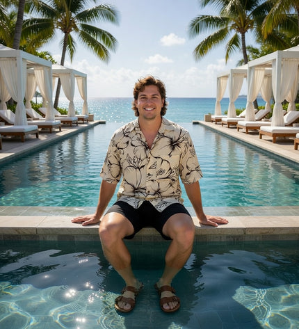HIBISCUS PRINT MEN'S SHIRT