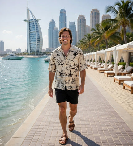 HIBISCUS PRINT MEN'S SHIRT