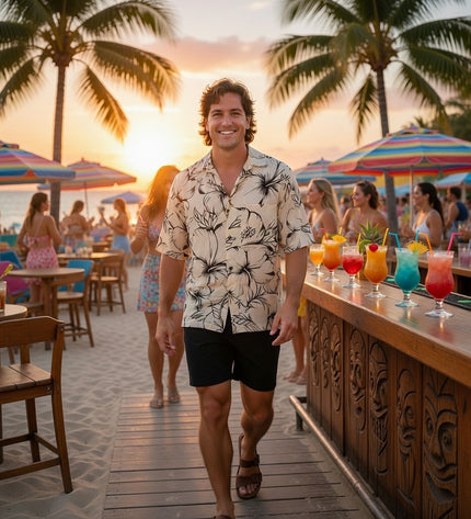 HIBISCUS PRINT MEN'S SHIRT