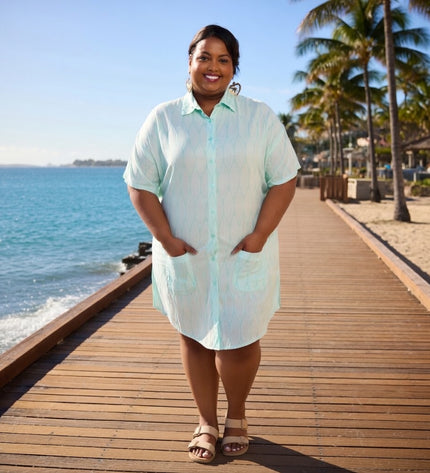 Mint Shield  Collar Dress