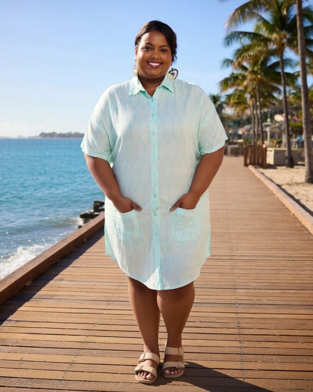 Mint Shield  Collar Dress