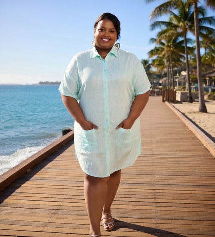 Mint Shield  Collar Dress