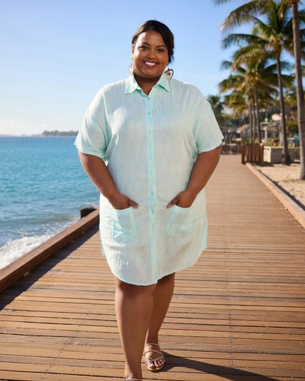 Mint Shield  Collar Dress