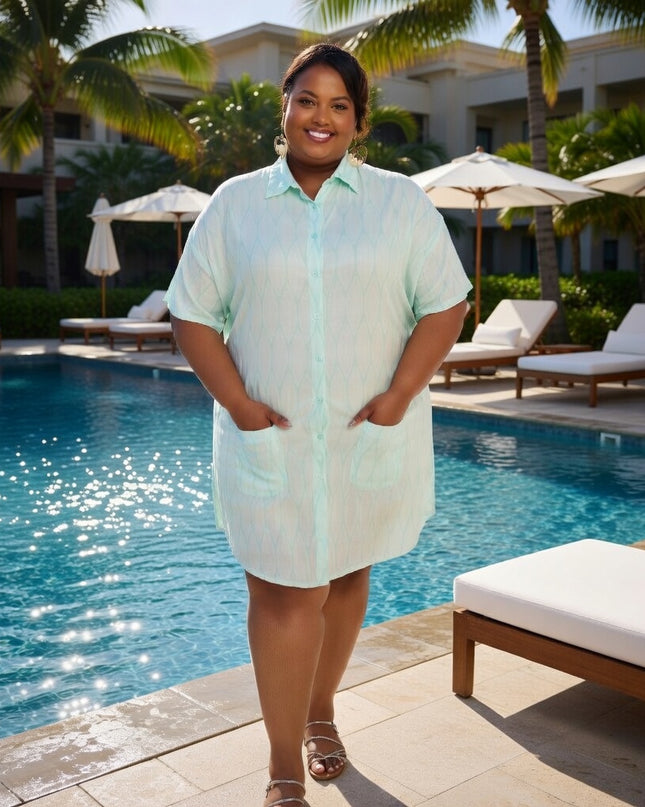 Mint Shield  Collar Dress