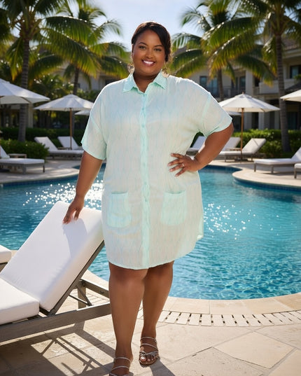 Mint Shield  Collar Dress