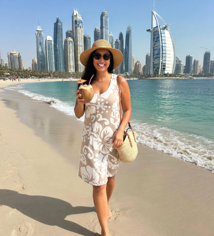 Island Breeze Sleeveless Hibiscus Dress