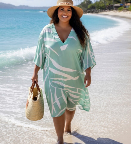 Island Luxe Plus Size Rayon V-Neck Dress