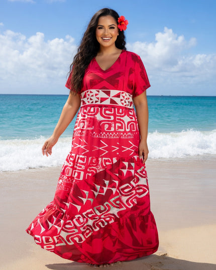 Tropical Chiffon Maxi Dress - Flowy, Lightweight & Effortlessly Elegant