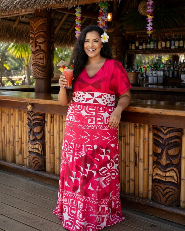 Tropical Chiffon Maxi Dress - Flowy, Lightweight & Effortlessly Elegant