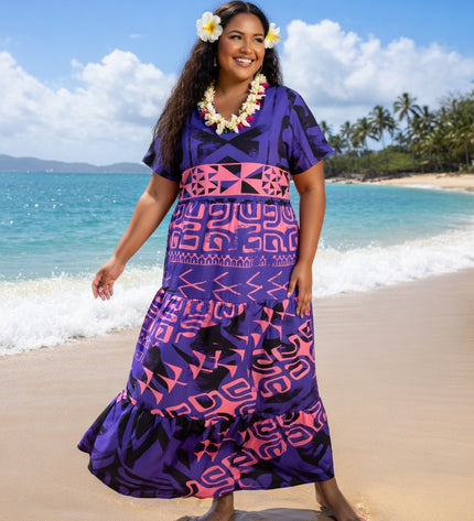 Tropical Chiffon Maxi Dress
