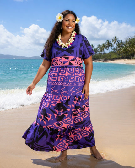 Tropical Chiffon Maxi Dress - Flowy, Lightweight & Effortlessly Elegant