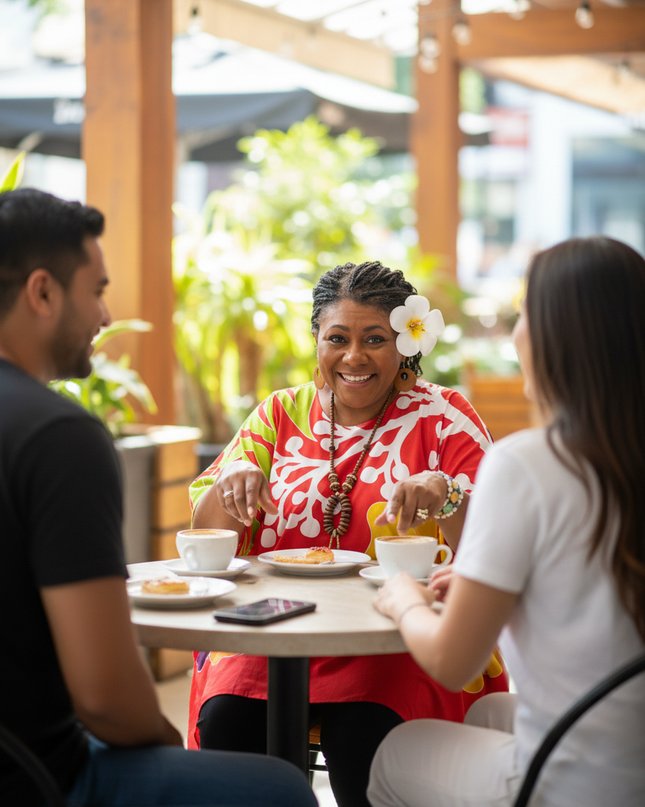 Rayon Floral Poncho Top-One Size