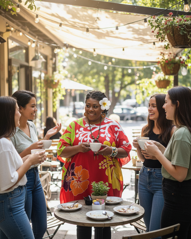 Rayon Floral Poncho Top-One Size