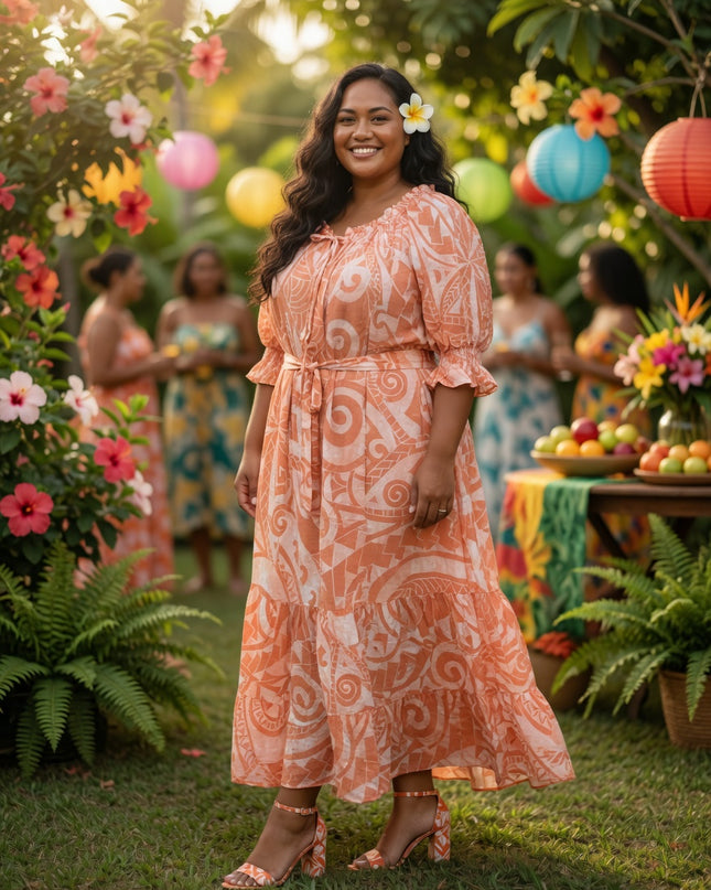 Island Breeze Rayon Maxi Dress - Flowy, Feminine & Effortlessly Chic