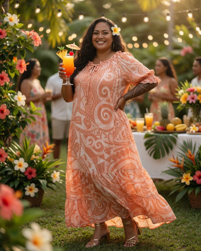 Island Breeze Rayon Maxi Dress - Flowy, Feminine & Effortlessly Chic
