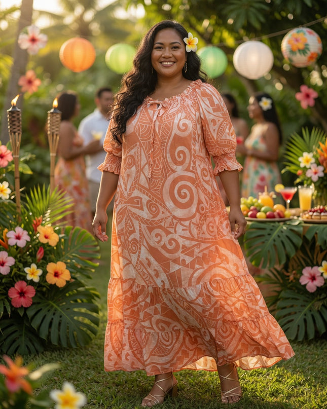 Island Breeze Rayon Maxi Dress - Flowy, Feminine & Effortlessly Chic