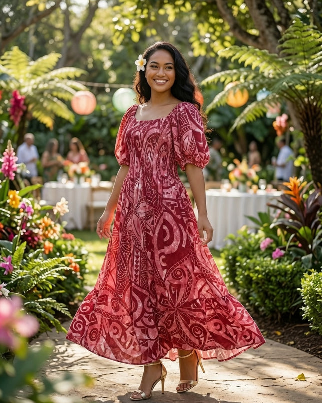 Premium Rayon Smocked Maxi Dress