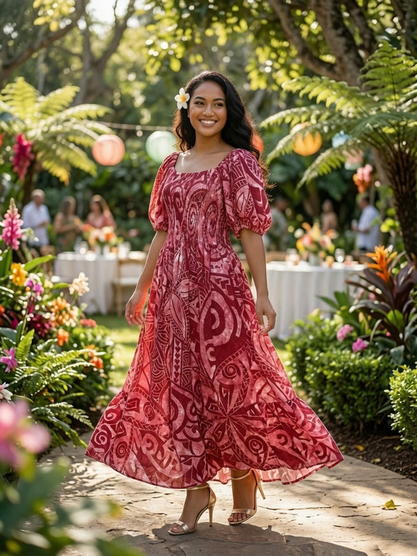 Premium Rayon Smocked Maxi Dress