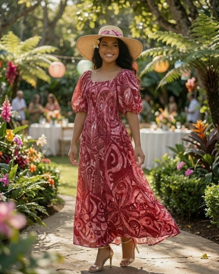 Premium Rayon Smocked Maxi Dress