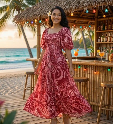 Premium Rayon Smocked Maxi Dress