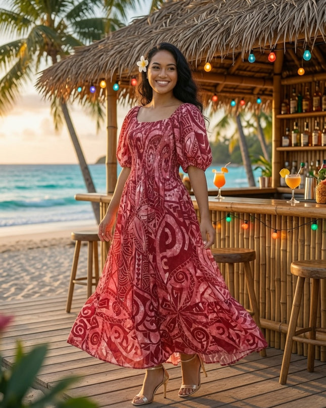 Premium Rayon Smocked Maxi Dress