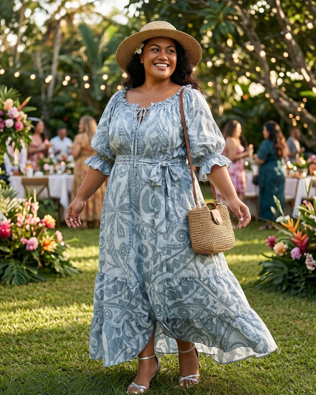 Island Breeze Plus Size Premium Rayon Maxi Dress