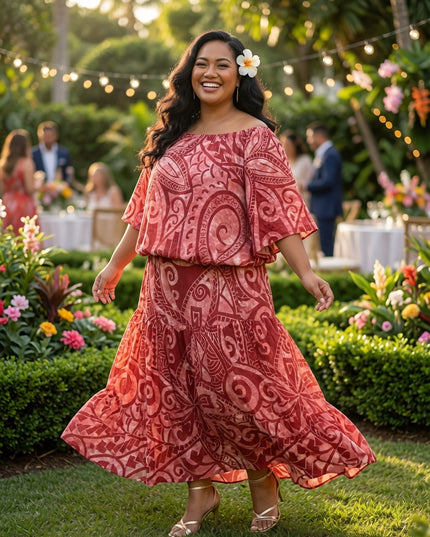 Island Luxe Rayon Top & Matching Skirt Set