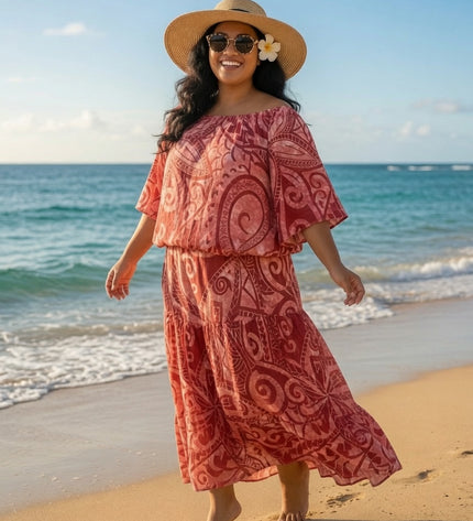 Island Luxe Rayon Top & Matching Skirt Set