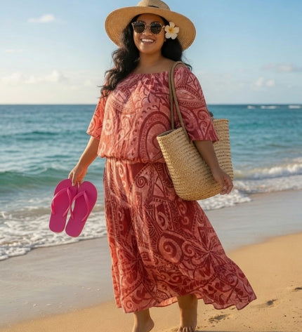 Island Luxe Rayon Top & Matching Skirt Set