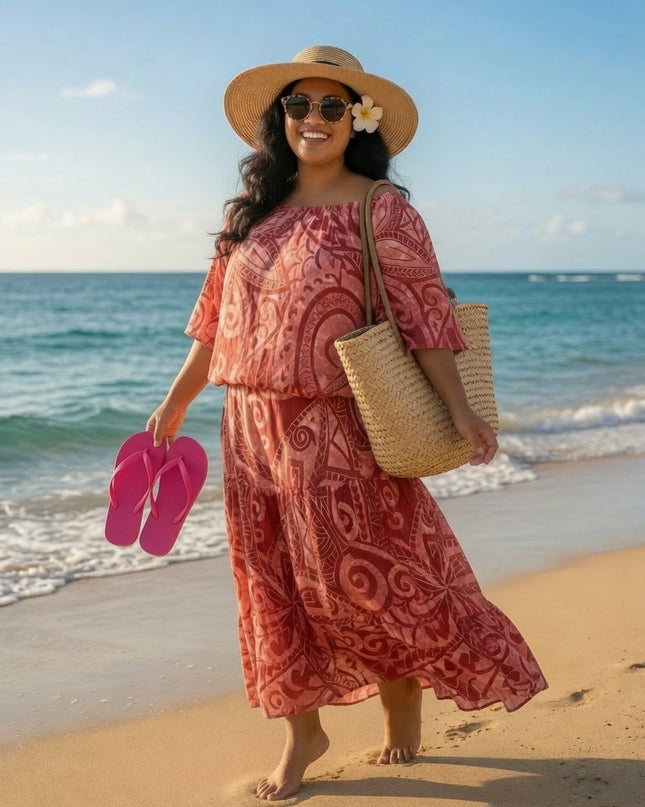 Island Luxe Rayon Top & Matching Skirt Set