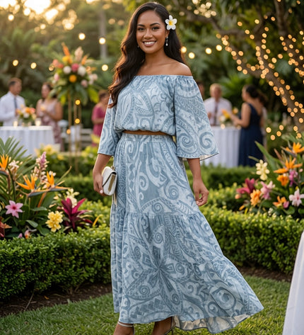 Island Luxe Rayon Top & Matching Skirt Set