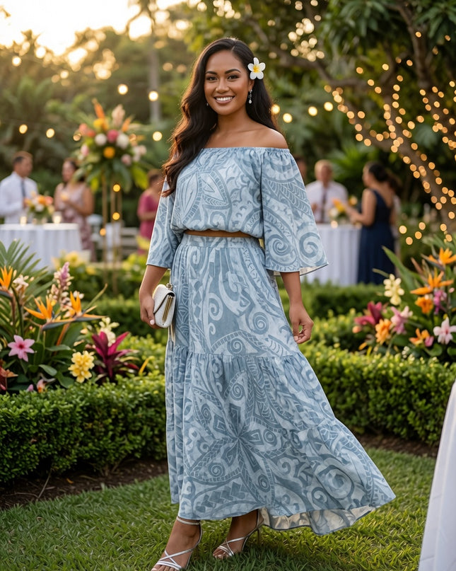Island Luxe Rayon Top & Matching Skirt Set