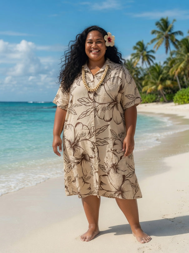 Tropical Breeze Rayon Shirt Dress
