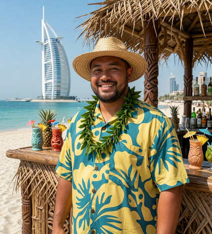 Men's Tropical Hibiscus Rayon Shirt