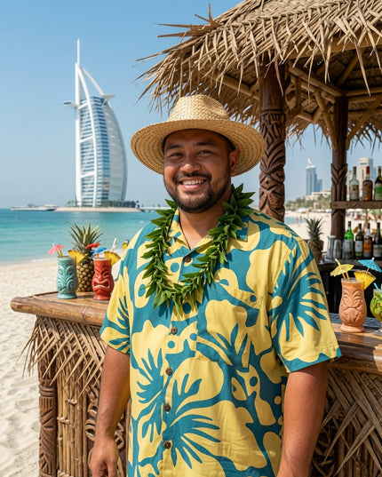 Men's Tropical Hibiscus Rayon Shirt
