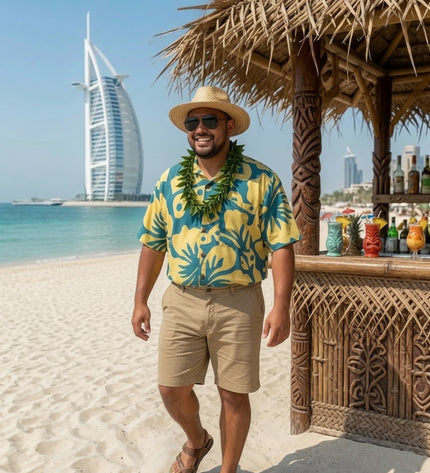 Men's Tropical Hibiscus Rayon Shirt