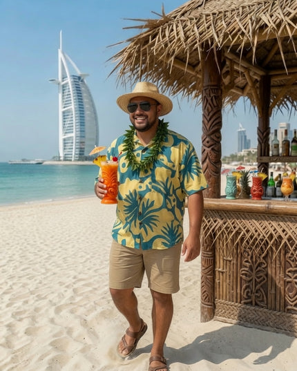 Men's Tropical Hibiscus Rayon Shirt