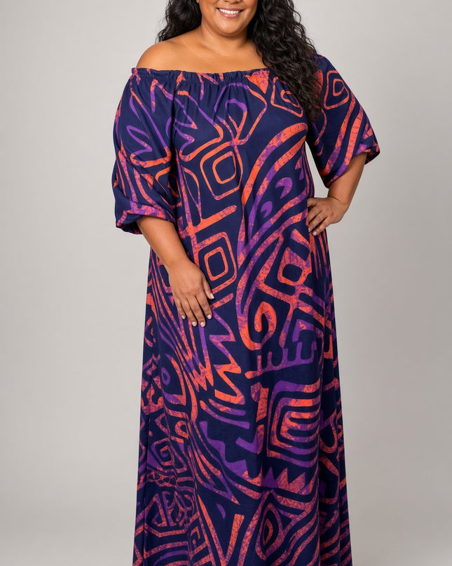 Midnight Tribal Maxi Dress