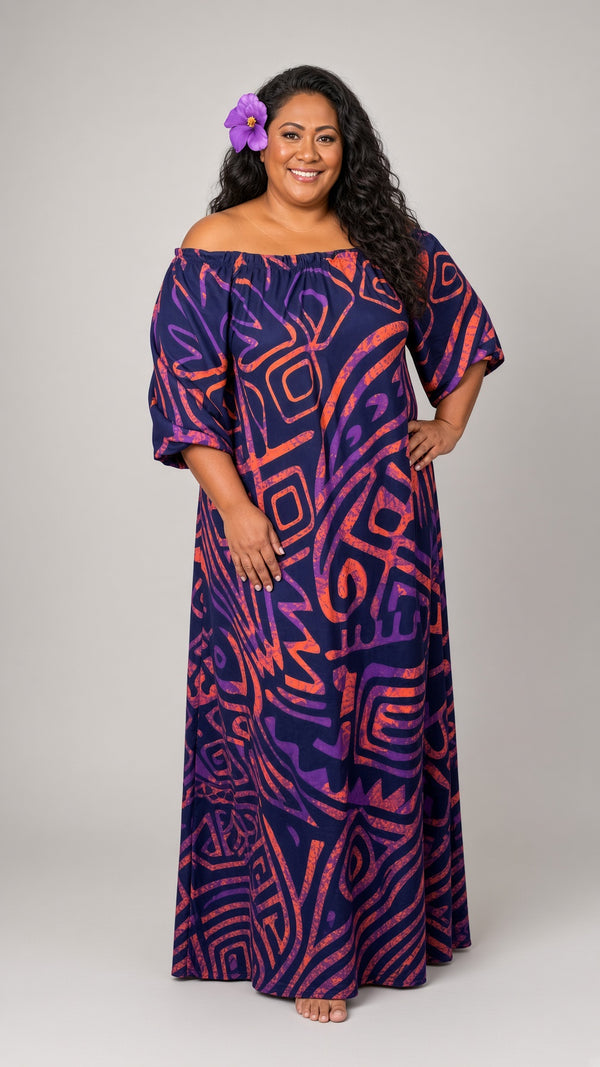 Midnight Tribal Maxi Dress