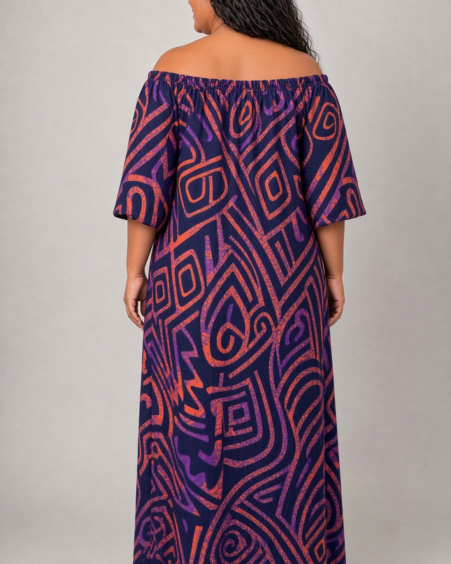 Midnight Tribal Maxi Dress
