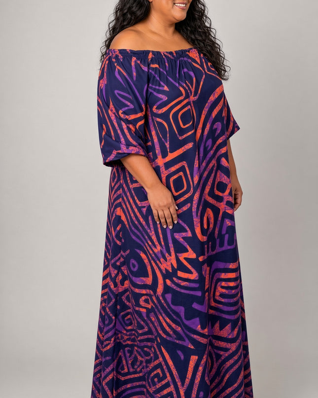Midnight Tribal Maxi Dress