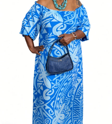 Azure Tide Maxi Dress