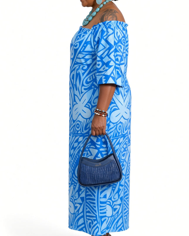 Azure Tide Maxi Dress