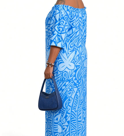 Azure Tide Maxi Dress