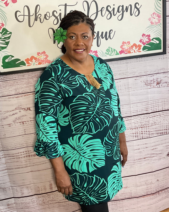 V-NECK DRAWSTRING KAFTAN